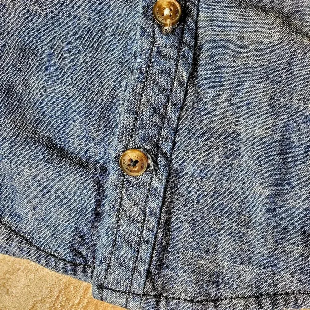 Chambray Blue Denim Baby Boy Button Down Shirt Bundle Size 6m NWOT
